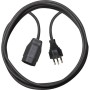 Qualitäts-Kunststoff-Verlängerungskabel (Verlängerungskabel für innen mit 5m Kabel) schwarz