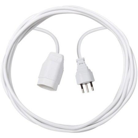 Qualitäts-Kunststoff-Verlängerungskabel (Verlängerungskabel für innen mit 5m Kabel) weiss