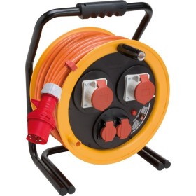 Brobusta CEE Kalbeltrommel 380 für Ausseneinsatz, CH Stecksystem IP55, 2x T25 Steckdosen, 2x CEE Steckdosen
