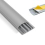 1 Karton PVC Boden-Kabelkanal Selbstklebend halbrund 2m grau WOLFTO...