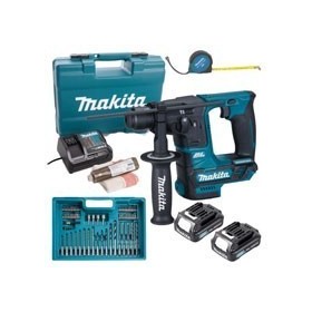 Makita Akku-Bohrhammer SDS+ HR166DSAE1 (2 x 2,0 Ah + DC10SA + Koffe...