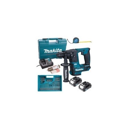 Makita Akku-Bohrhammer SDS+ HR166DSAE1 (2 x 2,0 Ah + DC10SA + Koffe...