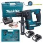 Makita Akku-Bohrhammer SDS+ HR166DSAE1 (2 x 2,0 Ah + DC10SA + Koffe...