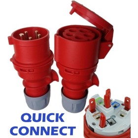 Quick-Connect CEE 16A STECKER & KUPPLUNG SET TP ELECTRIC Stecker & ...
