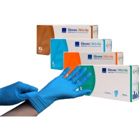 1 karton (10pack x 100stk.) Abena Nitril Einweghandschuhe puderfrei...