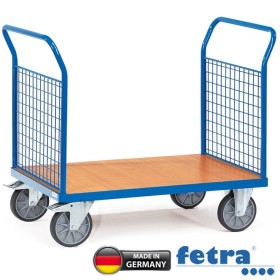Fetra Doppel-Stirnwandwagen mit Stirnwand aus Drahtgitter FETRA Wagen