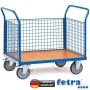 Fetra Dreiwand-Stirnwandwagen mit Stirnwand aus Drahtgitter FETRA W...