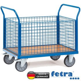 Fetra Vierwand-Stirnwandwagen mit Stirnwand aus Drahtgitter FETRA W...
