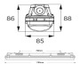 OSRAM LED-Chip Feuchtraum-Wannenleuchte 120cm (35W-30W-25W-20W Einstellbar) 5000K