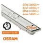 OSRAM LED-Chip Feuchtraum-Wannenleuchte 150cm (44W-38W-32W-25W Einstellbar) 5000K