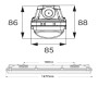 OSRAM LED-Chip Feuchtraum-Wannenleuchte 150cm (44W-38W-32W-25W Einstellbar) 5000K