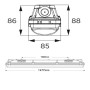 OSRAM LED-Chip Feuchtraum-Wannenleuchte 150cm PIR-Sensor (44W-38W-32W-25W Einstellbar) 5000K