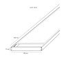 LED Panel Aufbaurahmen Kit 120x30 - Höhe 68mm