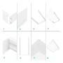LED Panel Aufbaurahmen Kit 120x30 - Höhe 68mm