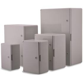 Coffret électrique ABS gris clair avec plaque de montage TP ELECTRI...