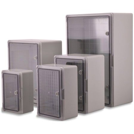 ABS Schaltschrank transparent inkl. Montageplatte TP ELECTRIC Siche...