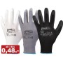 120 paar Montagehandschuhe Grey Grip Feinstrickhandschuhe