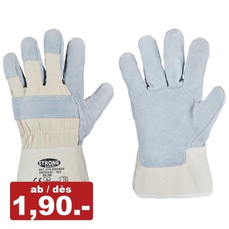 120 paires de gants en cuir de vachette fendu taille Stronghand 10.5