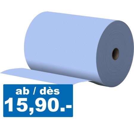 Roelaux Papier d‘essuyage industriel Bleu Power Maxi 2 rouleaux Web...