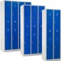 Garderobenschrank Kleiderspind Blau/Grau WOLFSTAHL Garderobenschrank