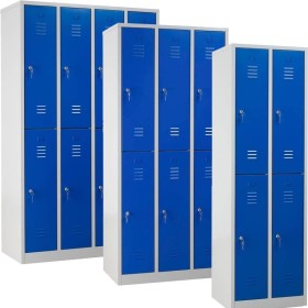 Garderobenschrank Kleiderspind Blau/Grau WOLFSTAHL Garderobenschrank
