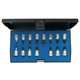 Gedore Innen-Sechskant, Schlitz, Kreuzschlitz Phillips, Kreuzschlitz Pozidriv Steckschlüssel-Bit-Einsatz-Set