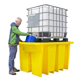 IBC Spill Pallet Bund Inc Dispensing Area & Grid Deck 1125L Sump