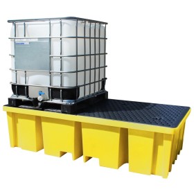 Double IBC Spill Pallet Bund Inc Grid Deck 1140L Sump