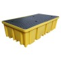 Double IBC Soft Covered Bunded Spill Pallet 1140L Sump