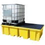 Double IBC Soft Covered Bunded Spill Pallet 1140L Sump