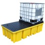 Double IBC Spill Pallet Bund Inc Grid Deck 1150L Sump 4 Way Forklift