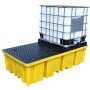 Double IBC Spill Pallet Bund Inc Grid Deck 1150L Sump 4 Way Forklift