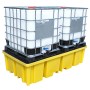 Double IBC Spill Pallet Bund Inc Grid Deck 1150L Sump 4 Way Forklift