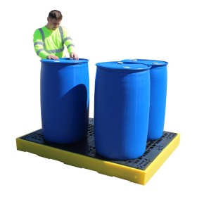 Low Pofile 4 Drum Bunded Workfloor 300ltr Sump