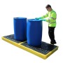 4 Drum Inline Low Profile Bunded Workfloor 300ltr Sump