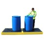 4 Drum Inline Low Profile Bunded Workfloor 300ltr Sump