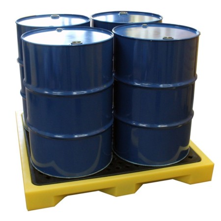 Low Pofile 4 Drum Bunded Workfloor 75ltr Sump