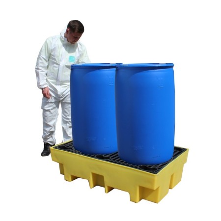 2 Drum Bunded Spill Pallet 240ltr Sump