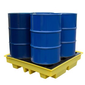 4 Drum Low Profile Bunded Spill Pallet 230ltr Sump