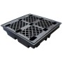 4 Drum Low Profile Recycled Spill Pallet Bund 230ltr Sump