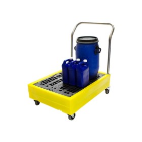 Handled Poly Trolley with removable grid, 4 x 25ltr Drums