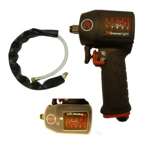 Ks-Tools Druckluft-Schlagschrauber Minimonster Xtremelight 1390 Nm + Geräuschreduzierschlauch