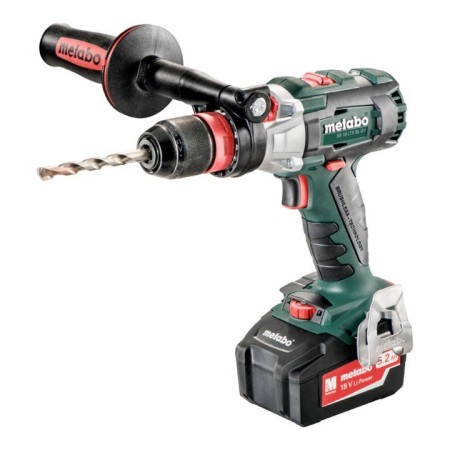 Metabo Akku-Schlagbohrmaschine SB 18 LTX BL Q I Kunststoffkoffer + 2x18V/5.2Ah Li-Ion + ASC 30-36 V