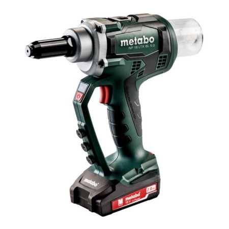 Metabo Akku-Blindnietpistole NP 18 LTX BL 5.0 MetaLoc  2x18V/2Ah Li-Ion + ASC 30-36 V