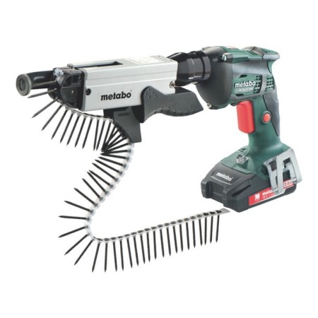 Metabo Akku-Schrauber SE 18 LTX 6000 + Schrauber-Magazin SM 5-55 Kunststoffkoffer + 2x18V/2Ah Li-Ion + ASC 30-36 V