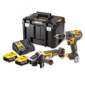 Akku-Schlagbohrschrauber + Winkelschleifer Set DCK2080P2T, 18Volt, Werkzeug-Set
