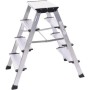 Aluminium Doppel-Klapptritt Klappbar Arbeitshöhe (Max.): 2.65 M Krause Monto Treppo Silber 3.80 Kg