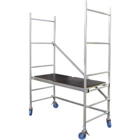 Aluminium Gerüst Fahrbar Arbeitshöhe (Max.): 2.85 M Krause Mobiltec Silber