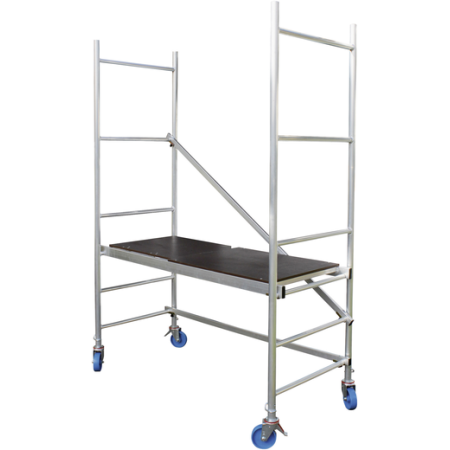Aluminium Gerüst Fahrbar Arbeitshöhe (Max.): 2.85 M Krause Mobiltec Silber