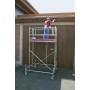 Aluminium Gerüst Fahrbar Arbeitshöhe (Max.): 4.40 M Krause Stabılo Professional Serie 100 Silber 116 Kg